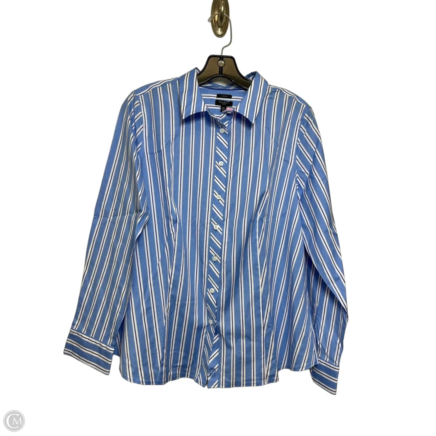 Top Long Sleeve By Talbots In Blue, Size: L