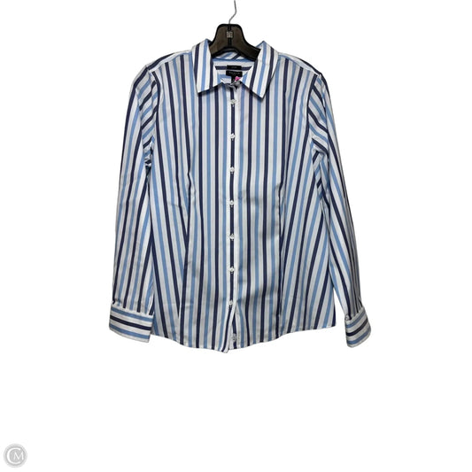 Top Long Sleeve By Talbots In Blue, Size: L