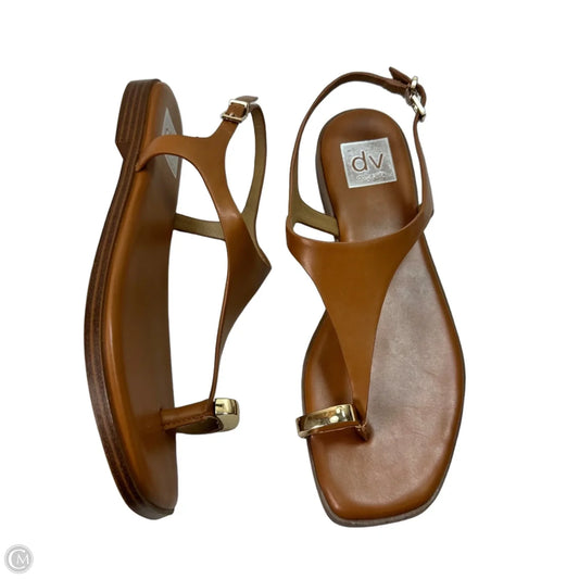 Sandals Flats By Dv In Brown, Size: 8.5