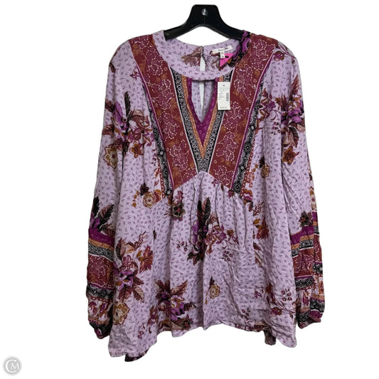 Top Long Sleeve By Maurices In Purple, Size: 2x