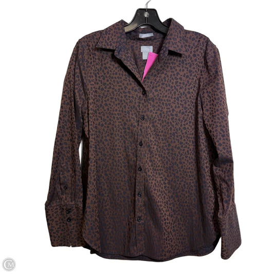 Top Long Sleeve By Chicos In Animal Print, Size: S