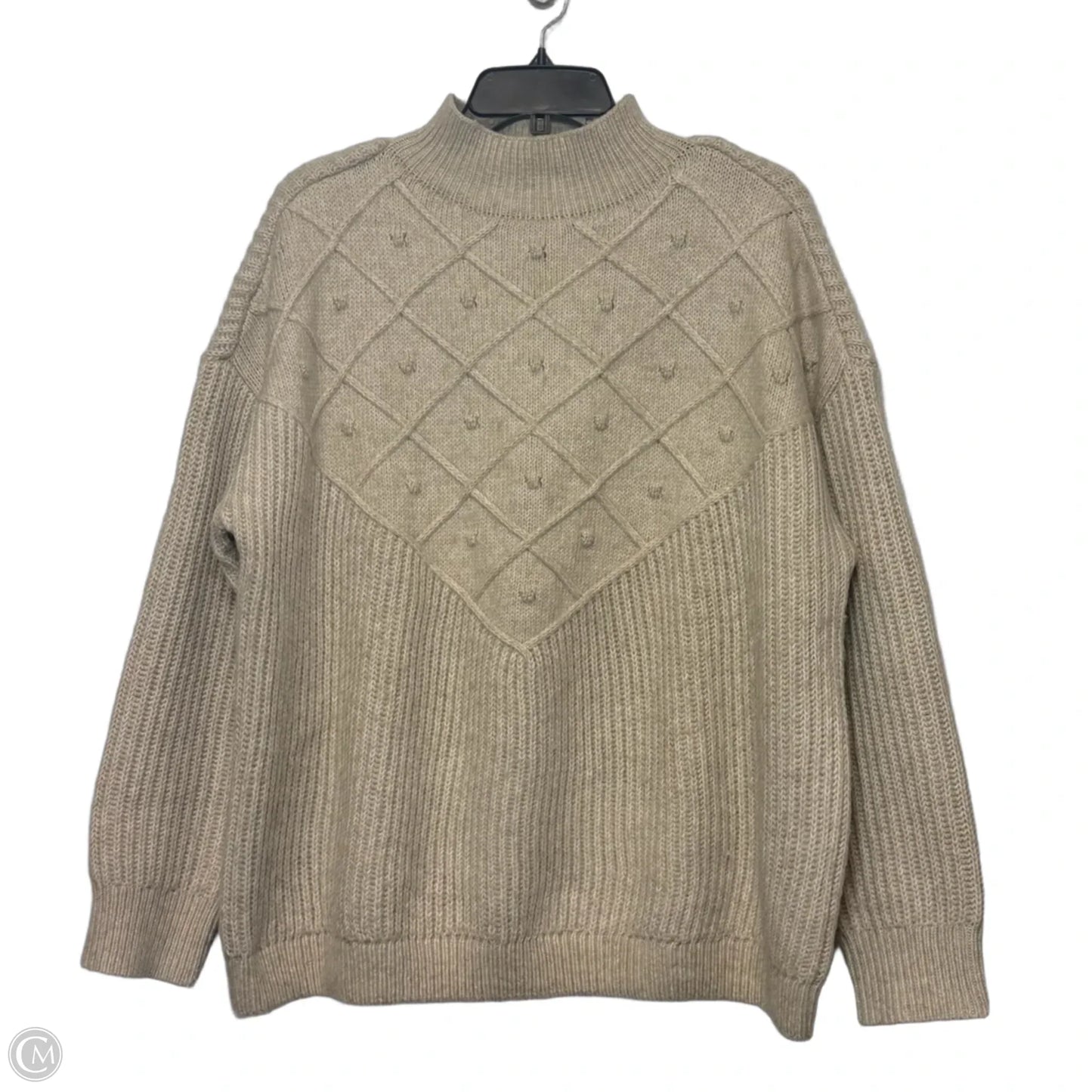 Sweater By Calvin Klein In Beige, Size: L