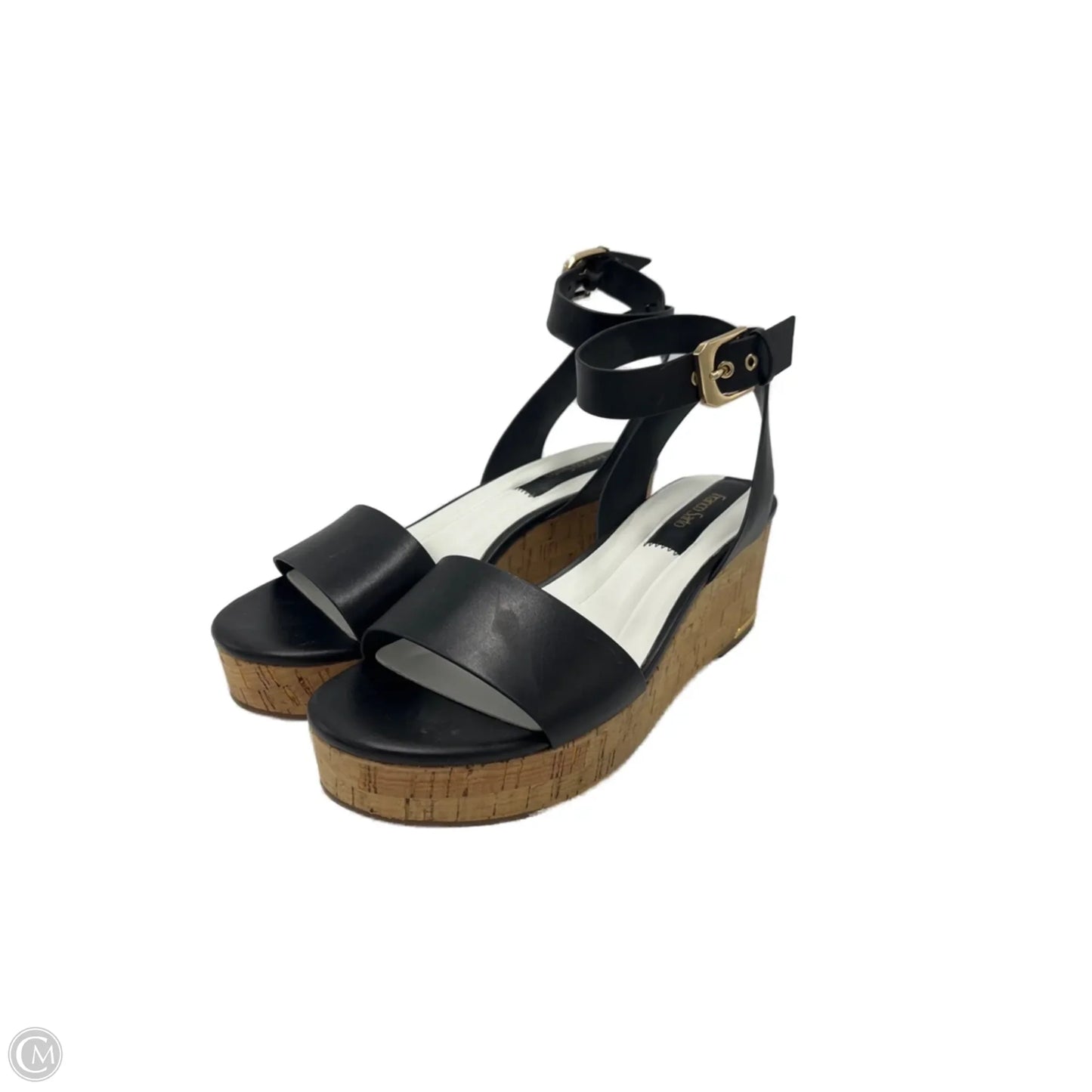 Sandals Heels Platform By Franco Sarto In Black, Size: 9