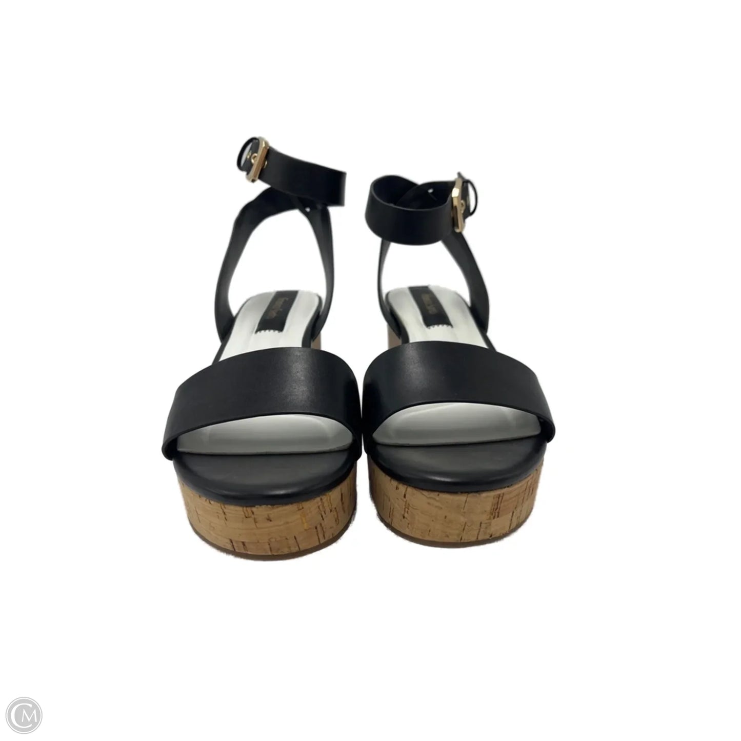 Sandals Heels Platform By Franco Sarto In Black, Size: 9