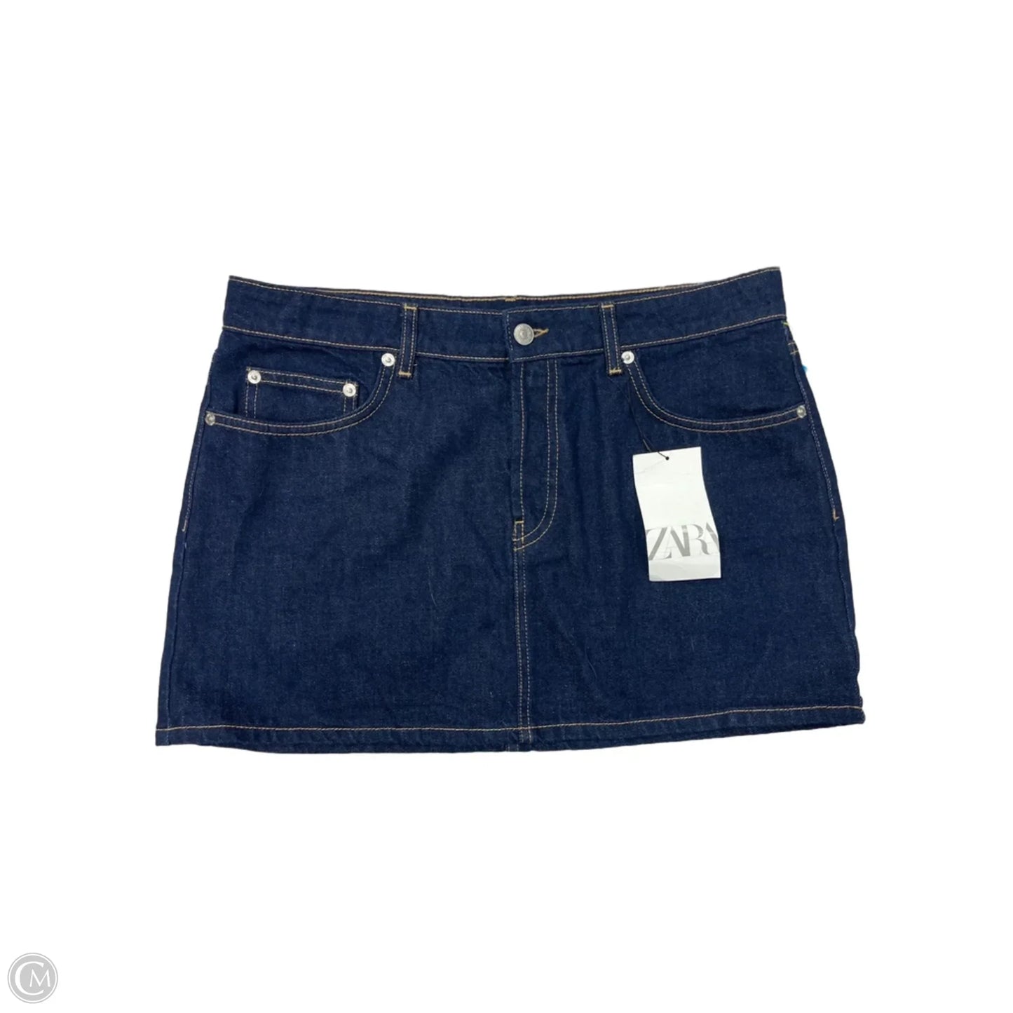 Skirt Mini & Short By Zara In Blue, Size: L