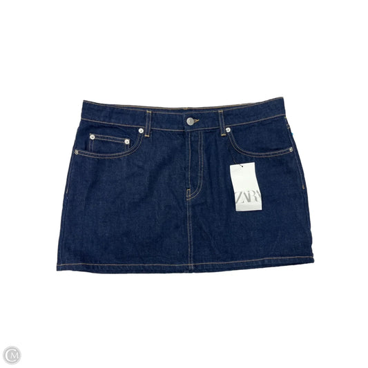 Skirt Mini & Short By Zara In Blue, Size: L