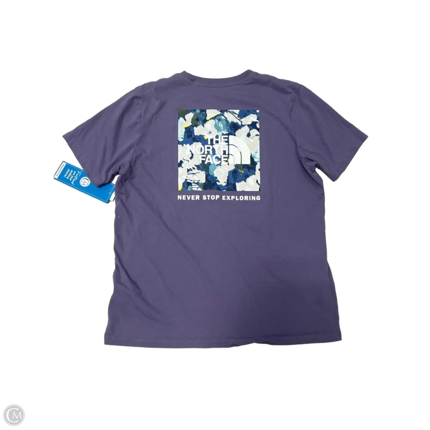 Athletic Top Short Sleeve By The North Face In Purple, Size: L