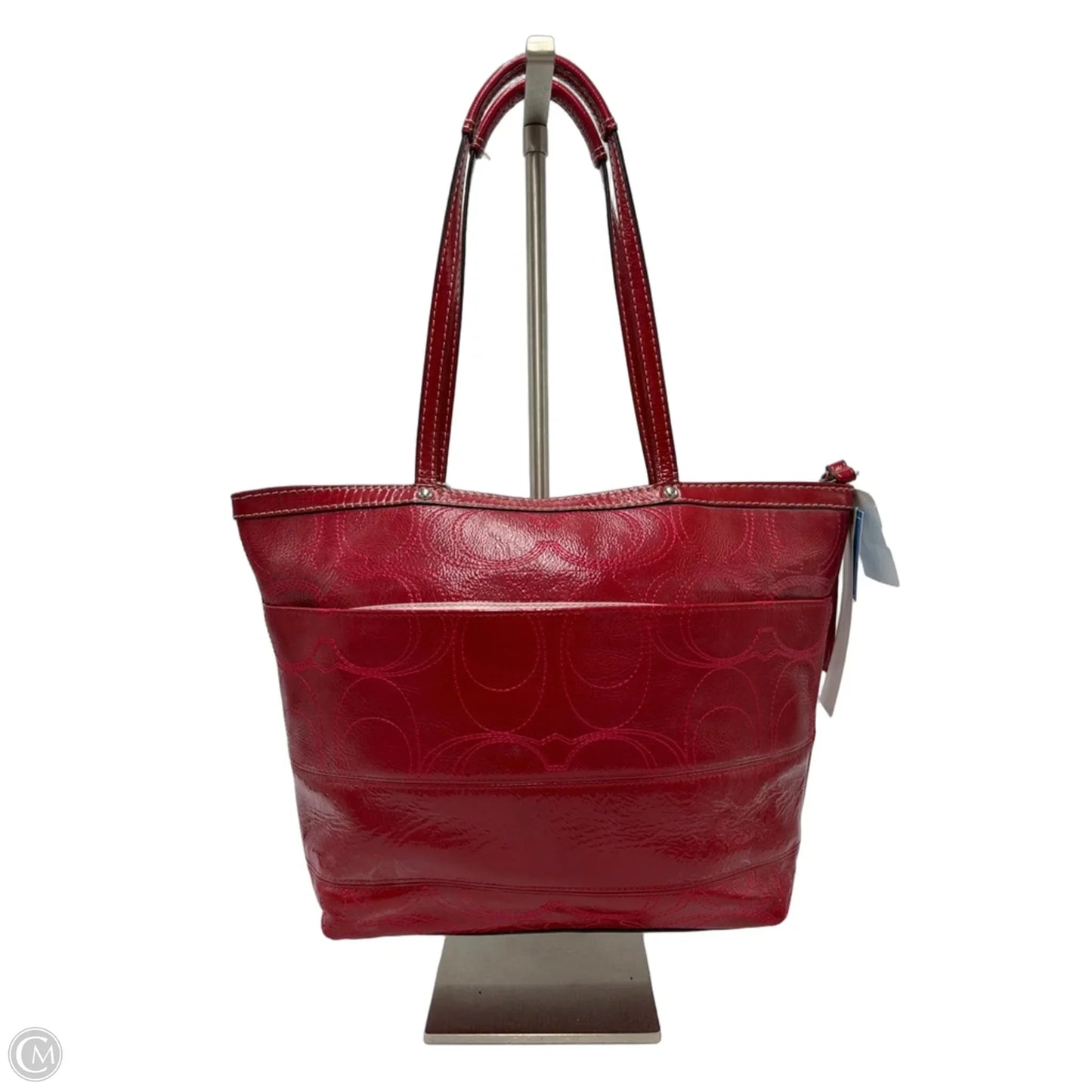 Coach Signature Patent Leather Tote Designer Handbag