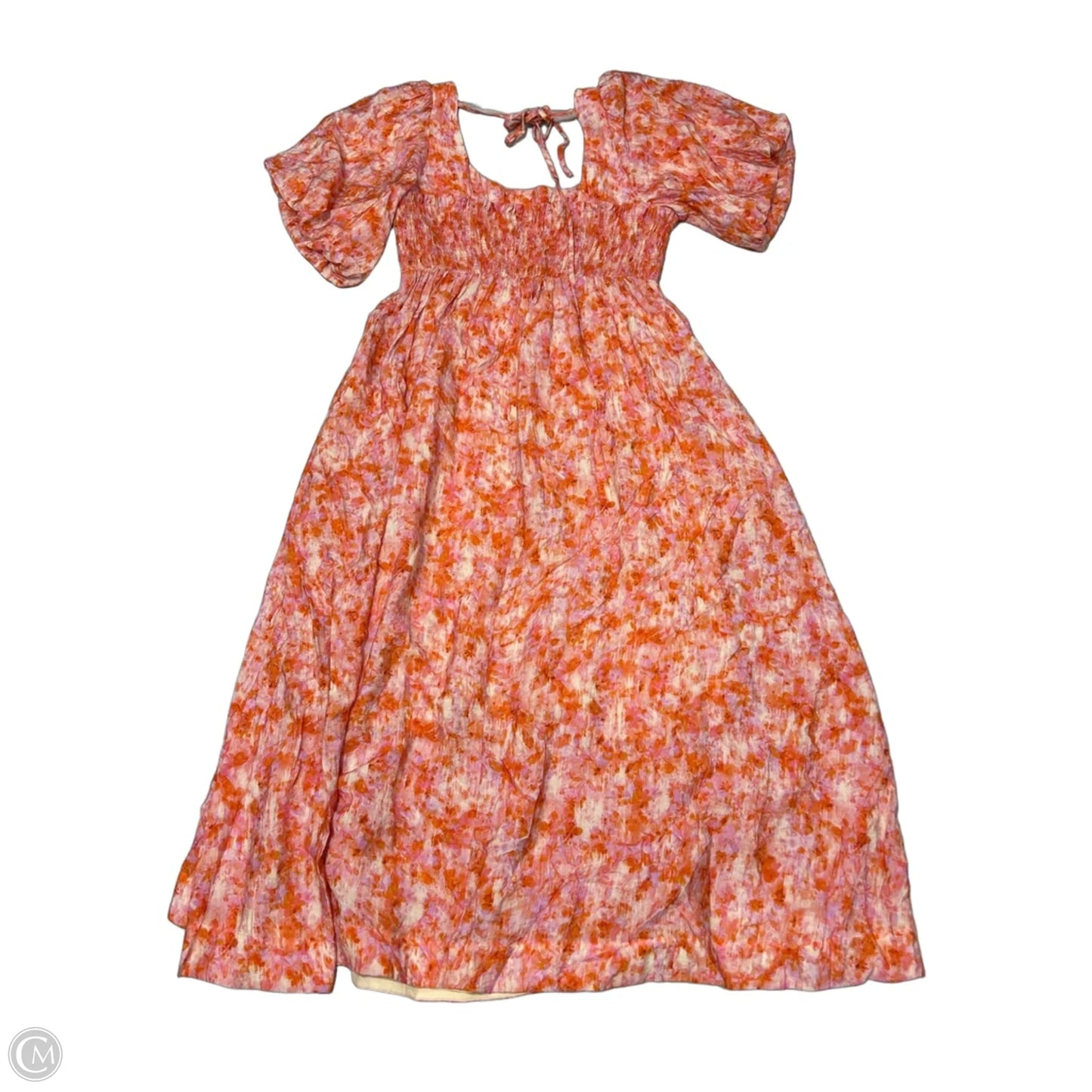 Dress Casual Maxi By Anthropologie In Orange & Pink, Size: L