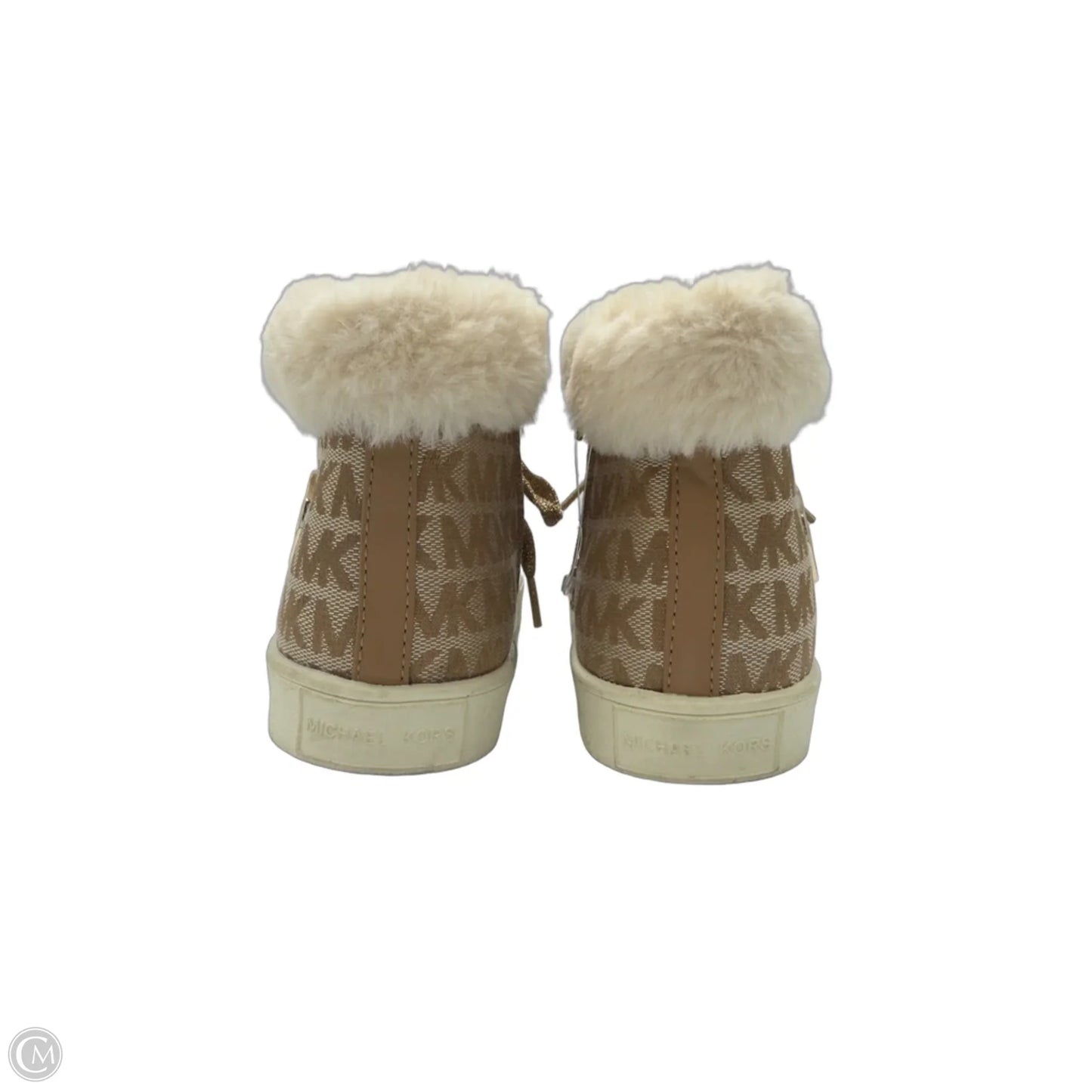 Shoes Sneakers By Michael Kors In Gold & Tan, Size: 5