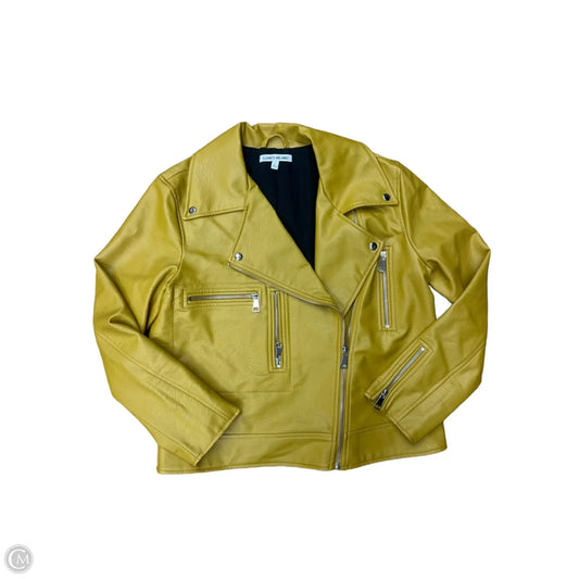 Jacket Moto Leather By Elizabeth And James In Yellow, Size: L