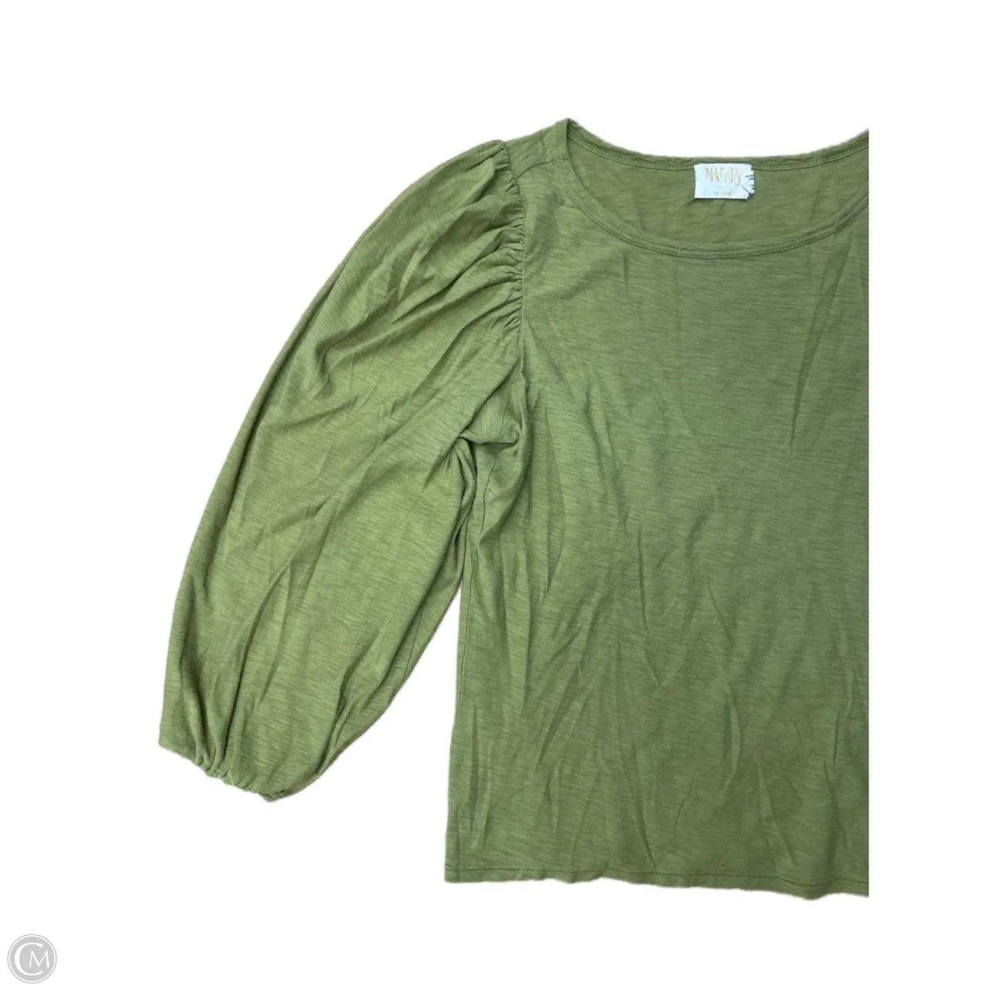 Top Long Sleeve By Nation Ltd In Green, Size: S