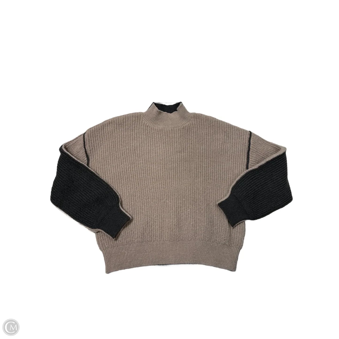 Sweater By Blu Pepper In Grey & Tan, Size: M