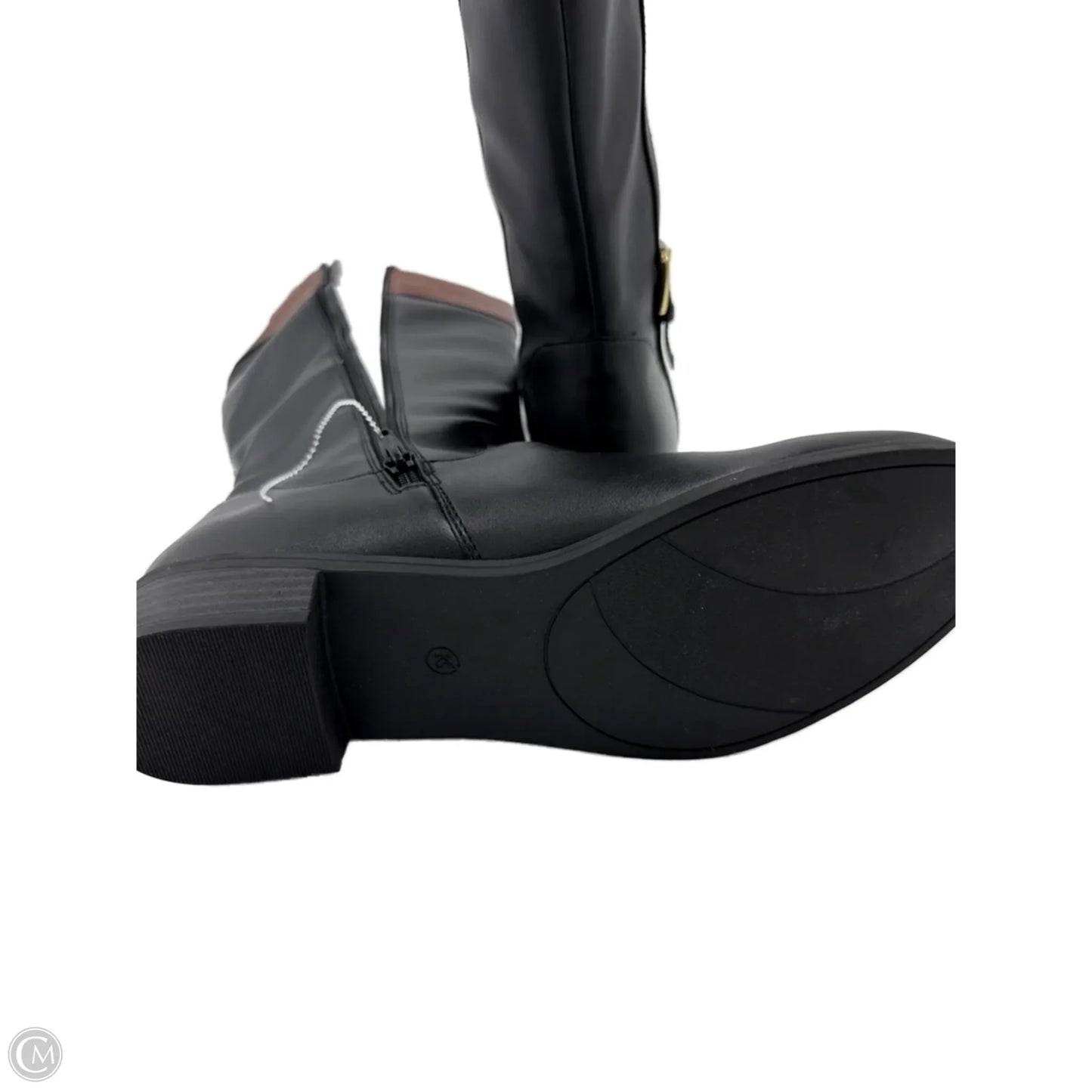 Boots Knee Heels By Karen Scott In Black, Size: 12