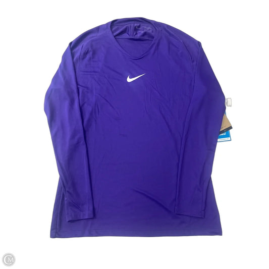 Athletic Top Long Sleeve Crewneck By Nike In Purple, Size: Xl