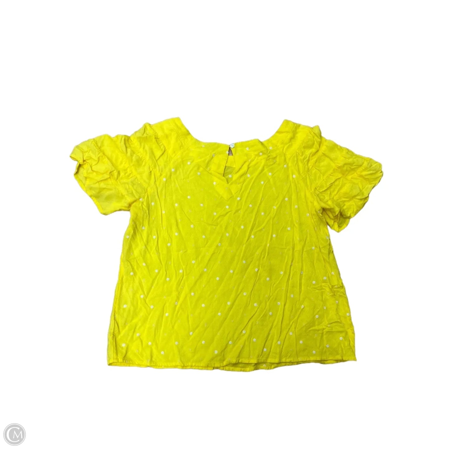 Top Short Sleeve By Maeve In Yellow, Size: M