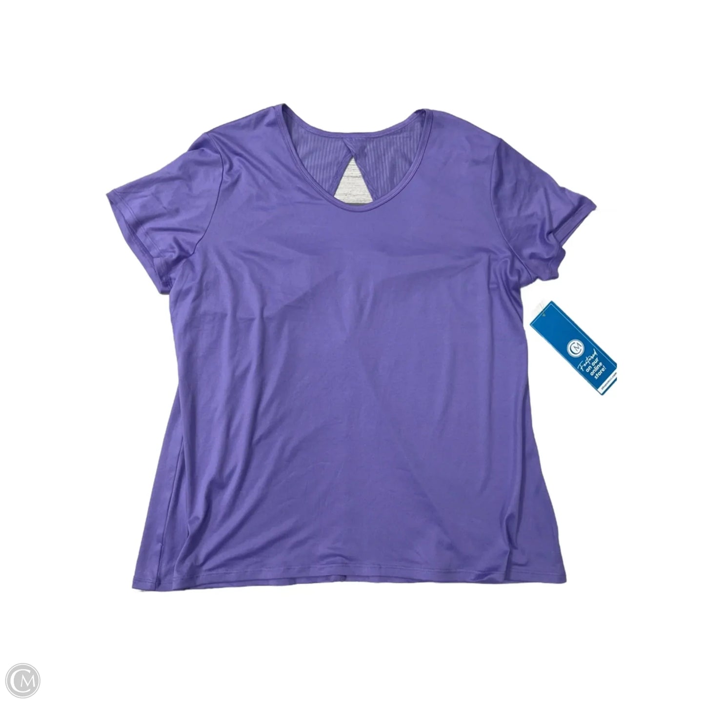 Athletic Top Short Sleeve By Bcg In Purple, Size: Xl