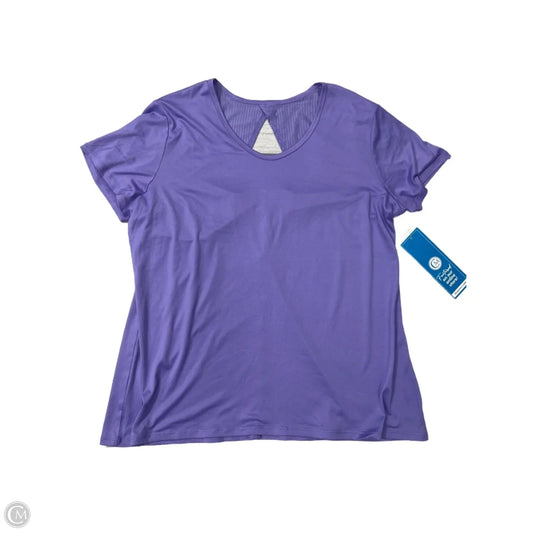 Athletic Top Short Sleeve By Bcg In Purple, Size: Xl