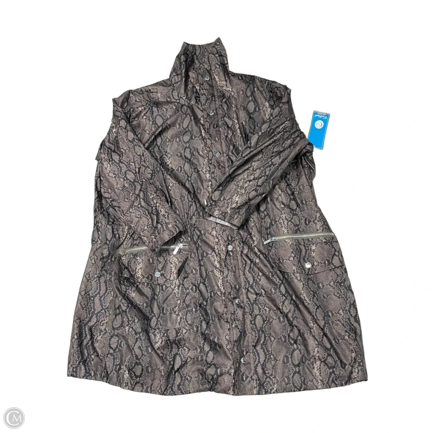 Coat Raincoat By Michael By Michael Kors In Snakeskin Print, Size: 3x