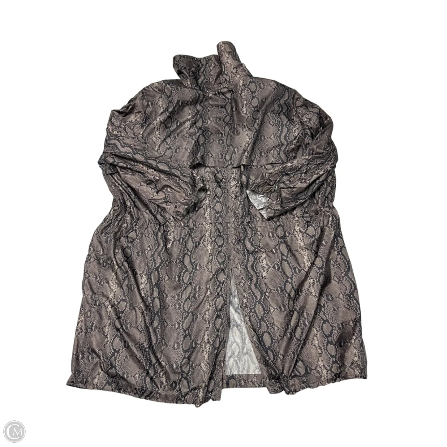 Coat Raincoat By Michael By Michael Kors In Snakeskin Print, Size: 3x