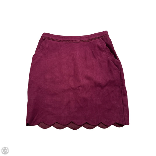 Skirt Mini & Short By Skies Are Blue In Maroon, Size: Mp