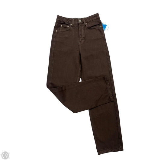 Jeans Straight By Zara In Brown, Size: 2