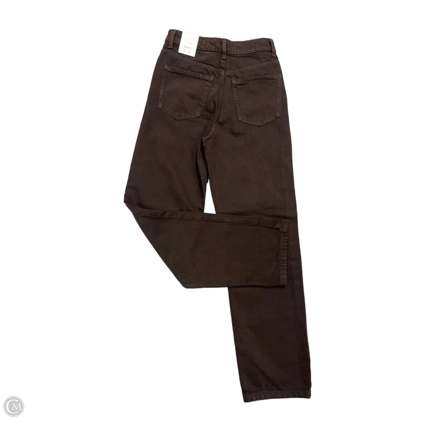 Jeans Straight By Zara In Brown, Size: 2