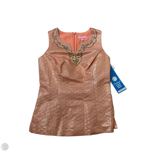 Top Sleeveless Designer By Lilly Pulitzer In Orange, Size: S