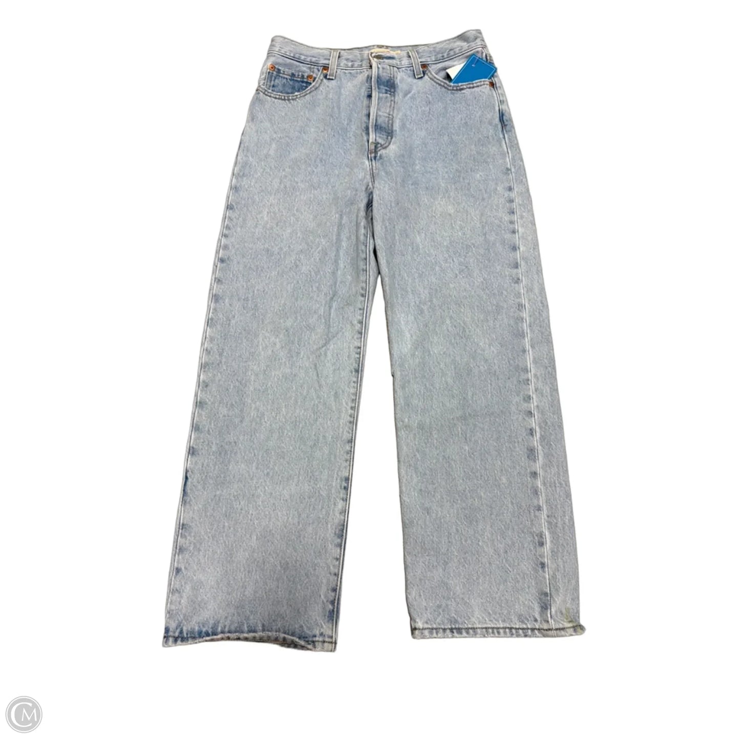 Jeans Straight By Levis In Blue Denim, Size: 8