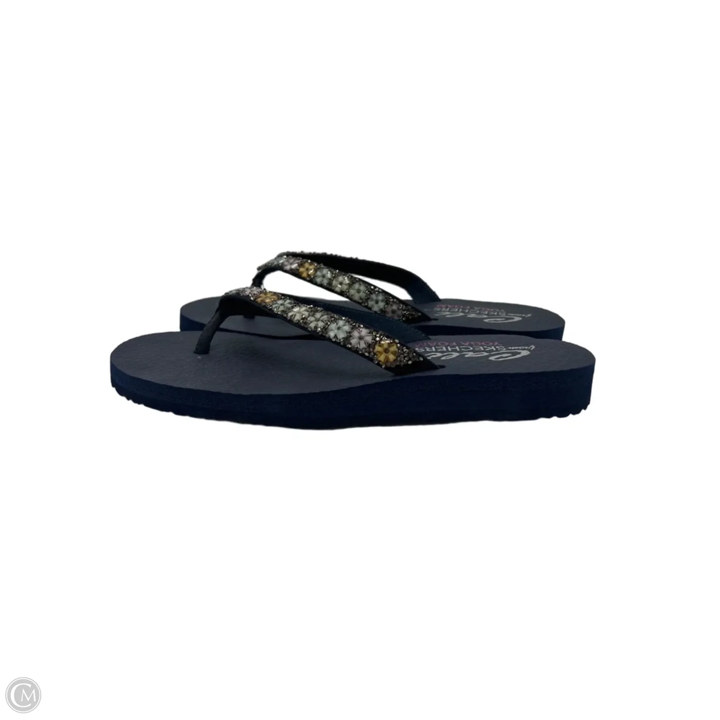 Sandals Flip Flops By Skechers In Navy, Size: 8