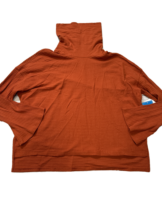 Top Long Sleeve By Free People In Orange, Size: Xs