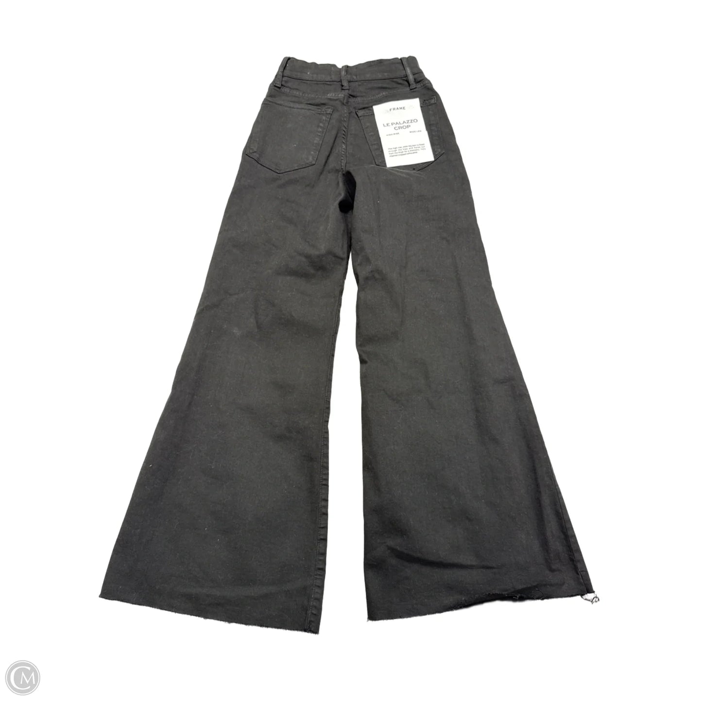 Jeans Wide Leg By Frame In Black, Size: 00/23