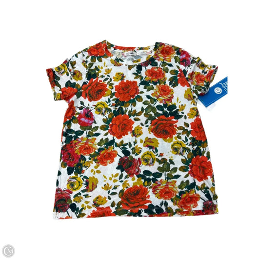 Top Short Sleeve Basic By Meadow Rue In Floral Print, Size: S