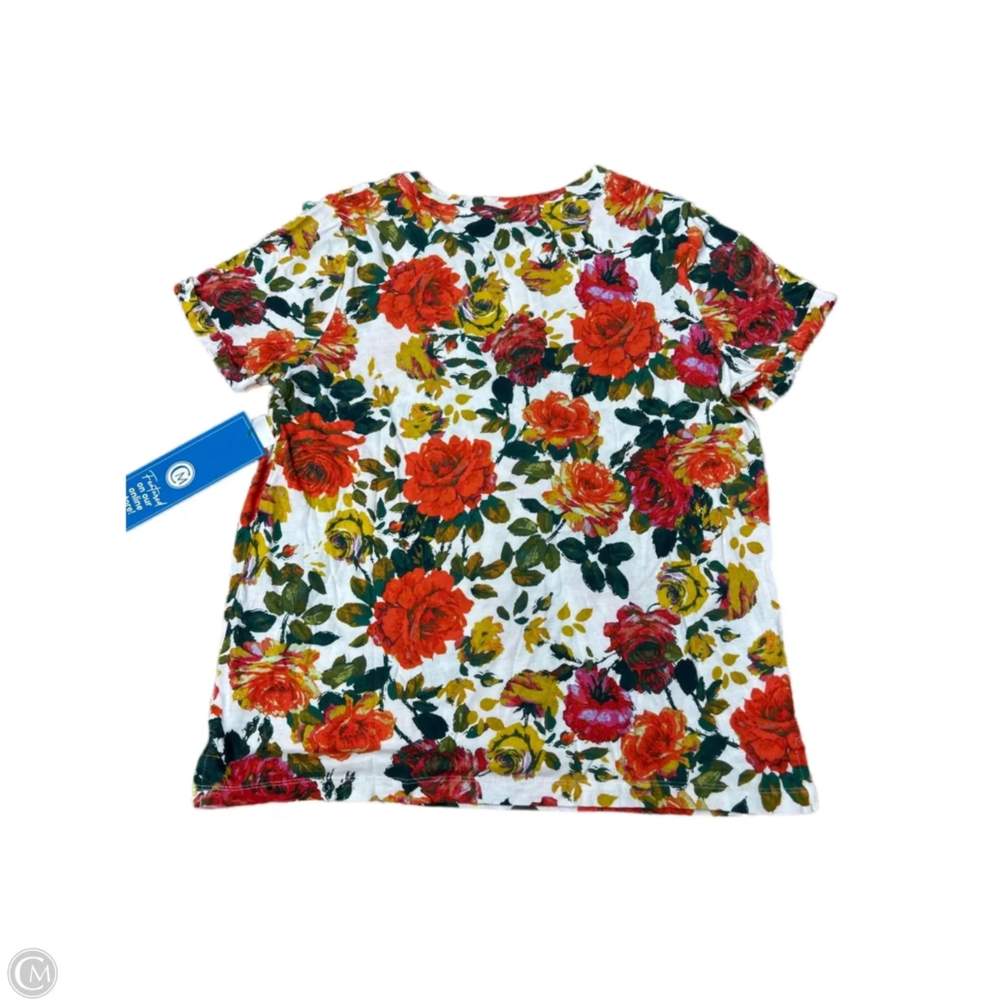 Top Short Sleeve Basic By Meadow Rue In Floral Print, Size: S