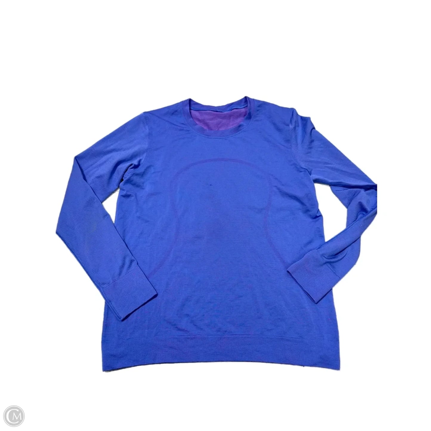 Athletic Top Long Sleeve Crewneck By Lululemon In Blue & Pink, Size: M/10