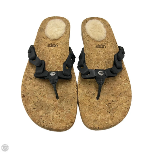 Sandals Designer By Ugg In Black, Size: 10