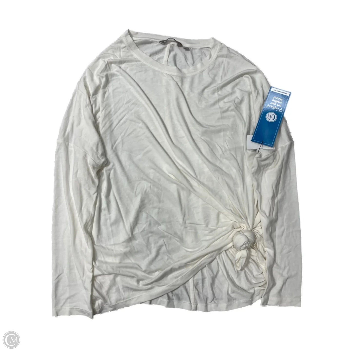 Athletic Top Long Sleeve Crewneck By Athleta In White, Size: M