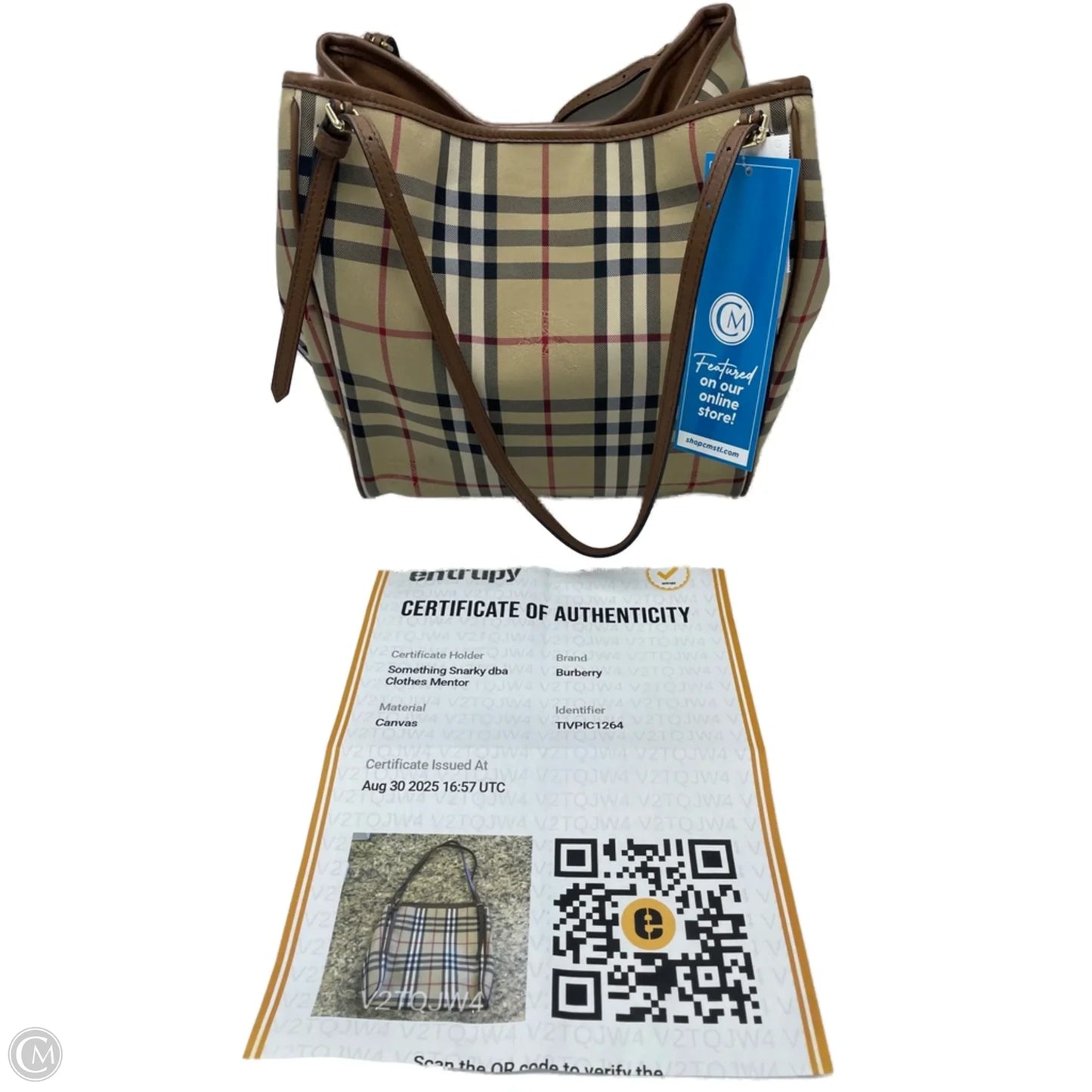 Burberry Horseferry Check Luxury Tote / Handbag