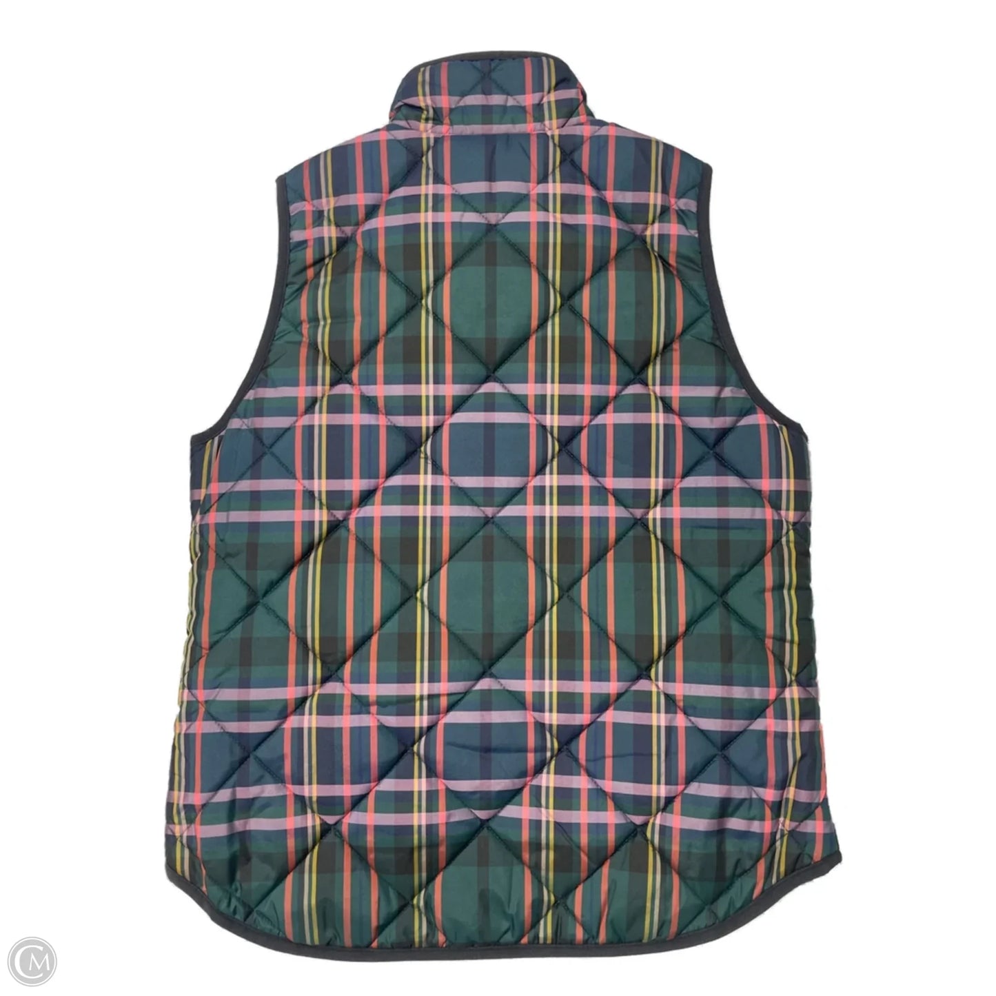 Vest Puffer & Quilted By J. Crew In Plaid Pattern, Size: S