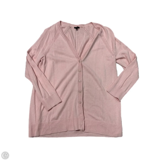 Sweater Cardigan By Talbots In Pink, Size: L