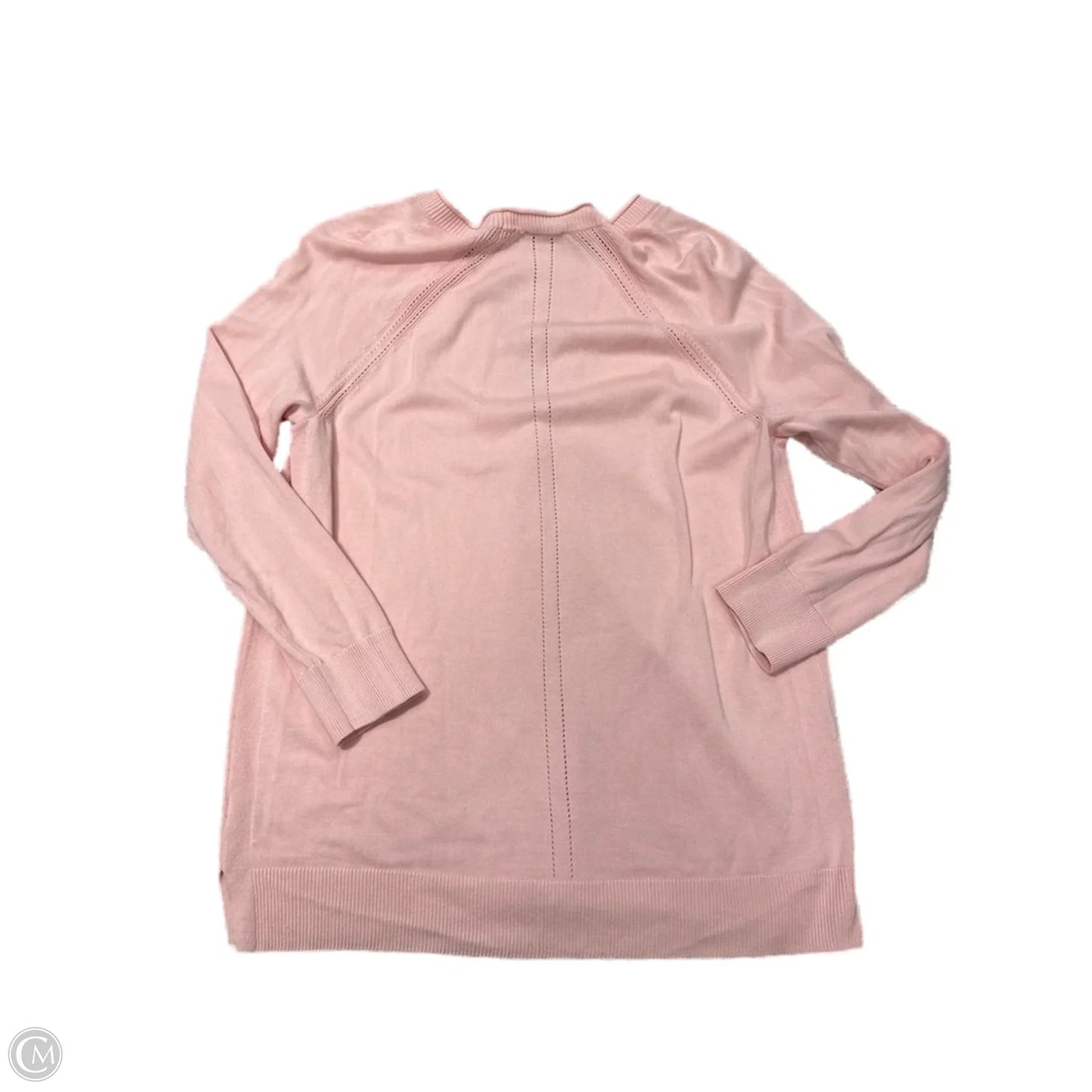 Sweater Cardigan By Talbots In Pink, Size: L