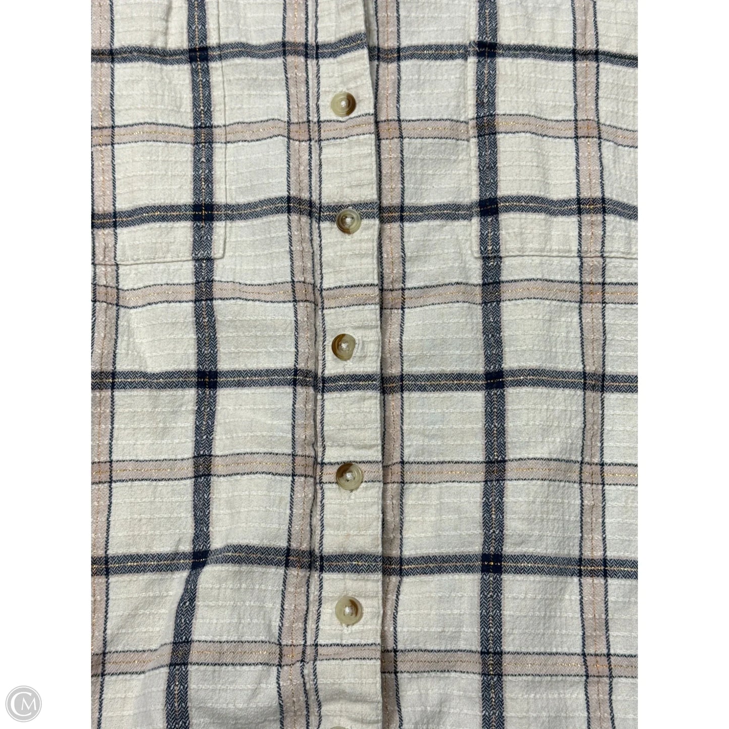 Top Long Sleeve By Pilcro In Plaid Pattern, Size: Xl