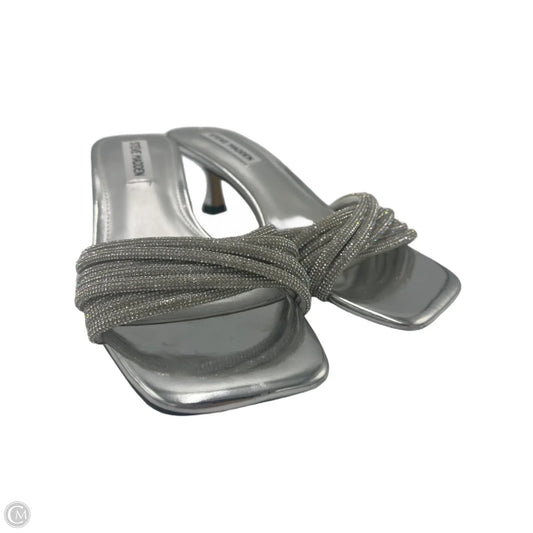 Shoes Heels Kitten By Steve Madden In Silver, Size: 7