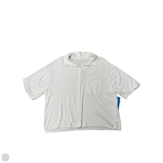 Sweater Short Sleeve By Barefoot Dreams In White, Size: Xl