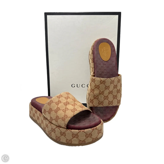 Gucci Platform Slide Luxury Designer Shoes, Size: 12 (42)