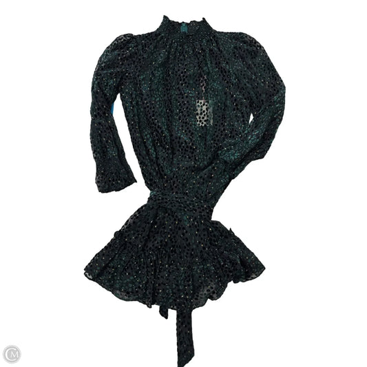 New! Dress Party Short By Alex Marie In Gold & Green, Size: M