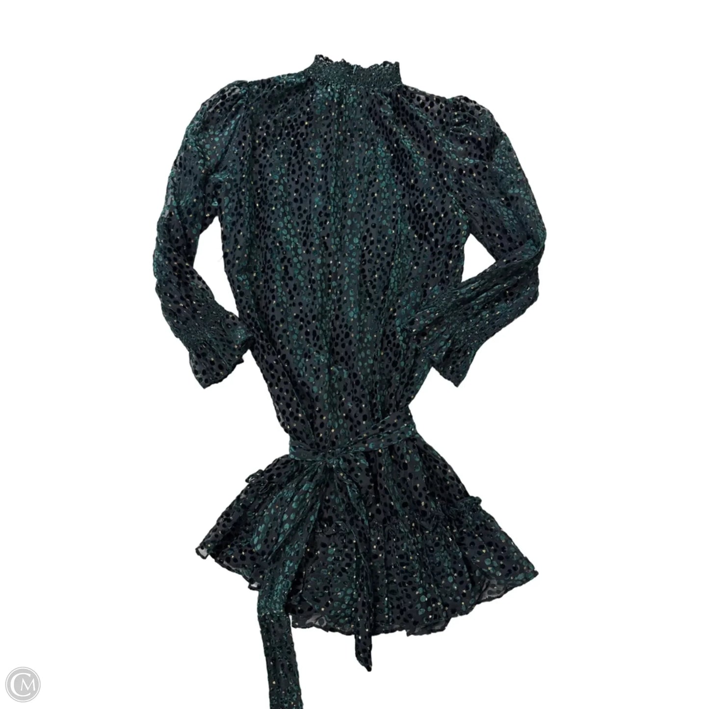 New! Dress Party Short By Alex Marie In Gold & Green, Size: M