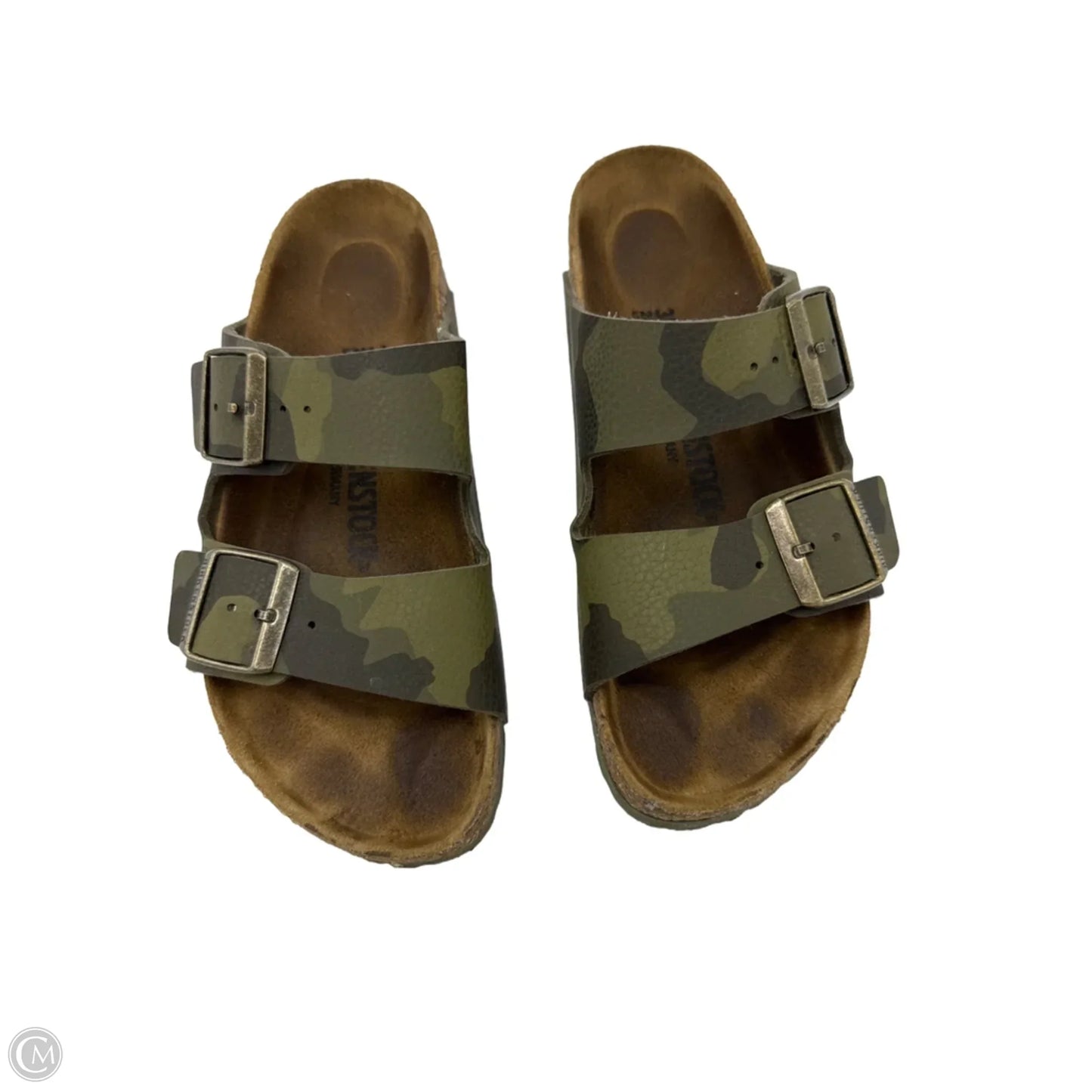 Sandals Designer By Birkenstock In Camouflage Print, Size: 7