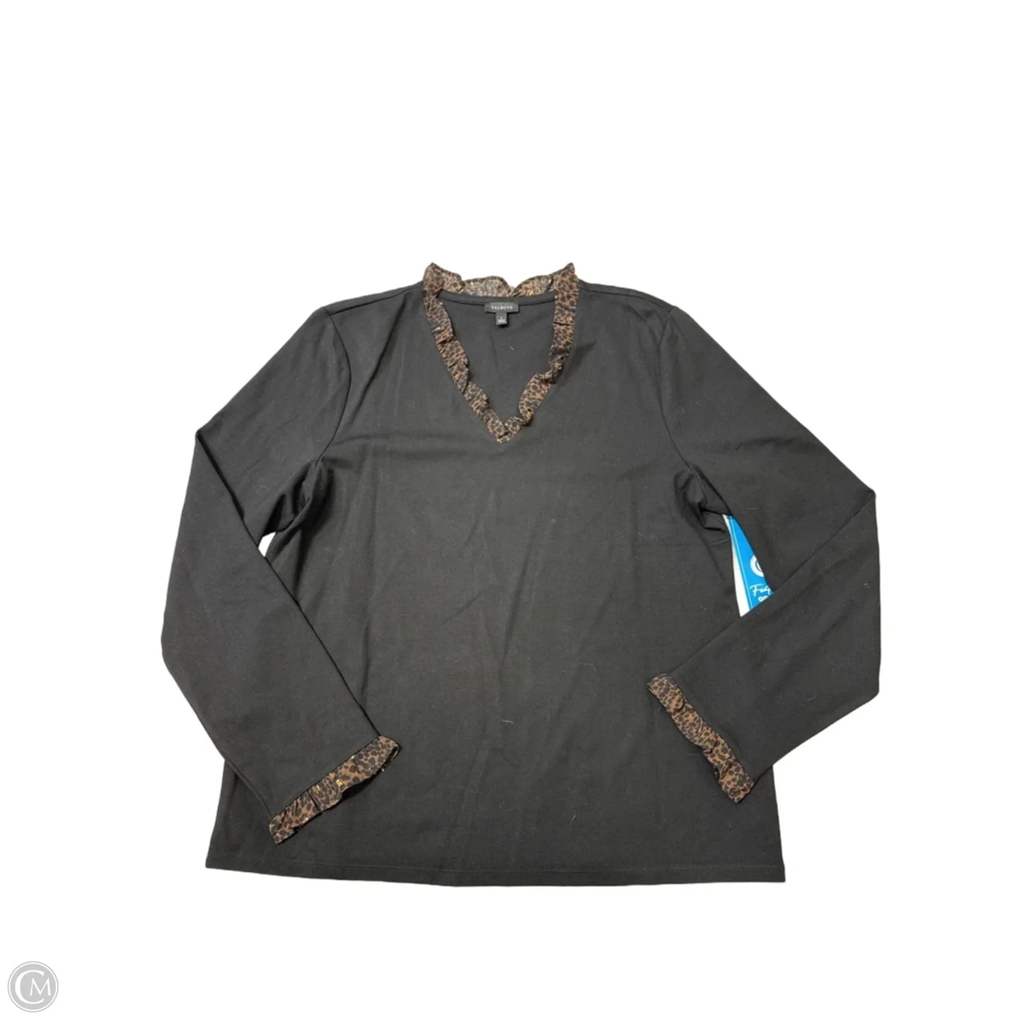 Top Long Sleeve By Talbots In Black, Size: L