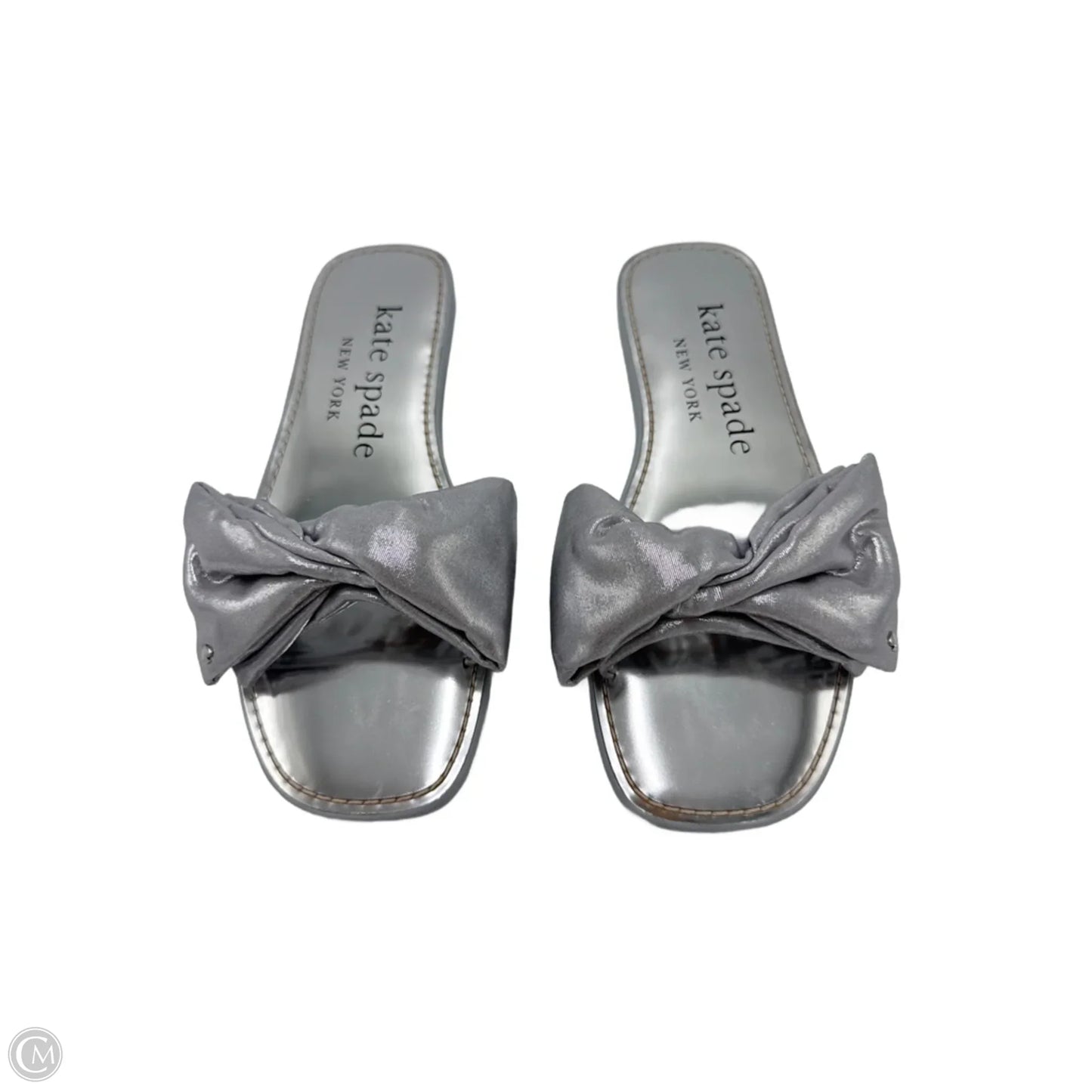 Sandals Designer By Kate Spade In Silver, Size: 6.5